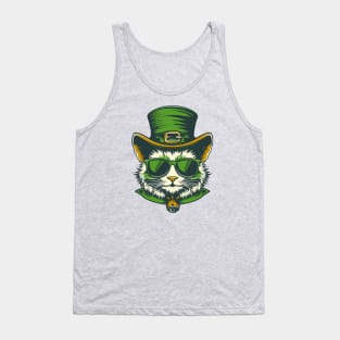 Leprecat Leprechaun Cat St. Patrick's Day Tank Top